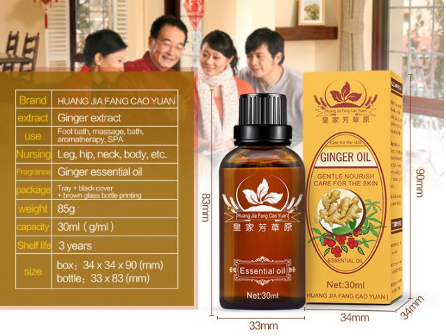 Ginger Body Back Moisturizing Massage Essential Oil