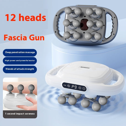 12-Head Deep Tissue Massage Gun